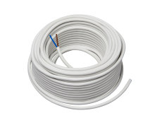 Ledning rund hvid 2 x 0,75 mm 25 meter